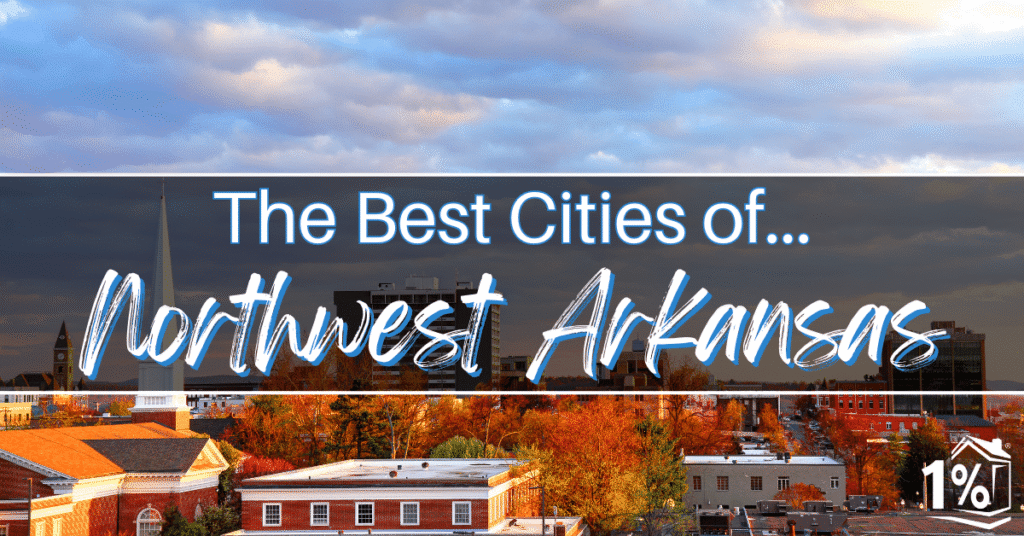 The skyline of beautiful Fayetteville, Arkansas